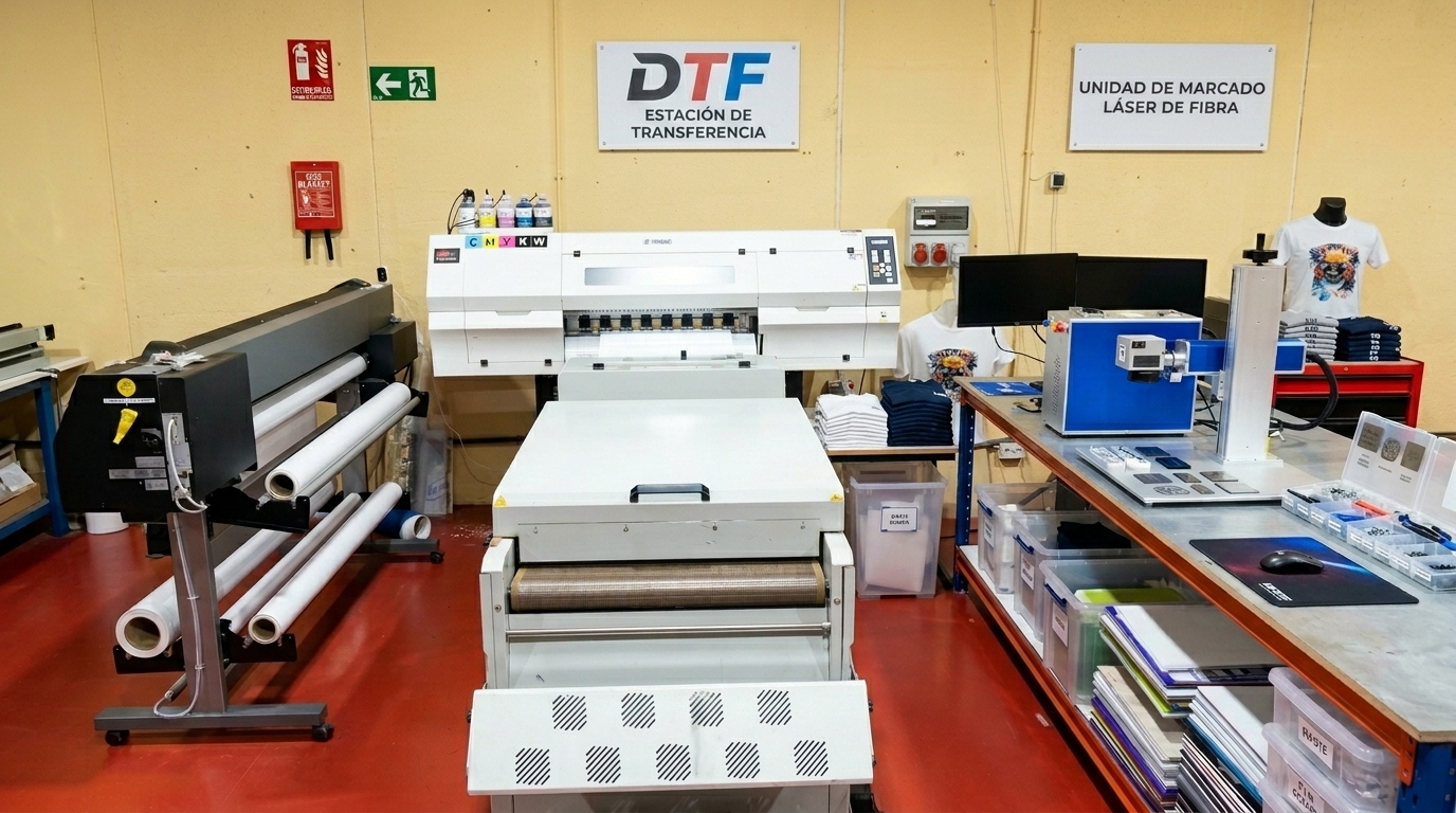 Proceso de impresión DTF para personalización textil